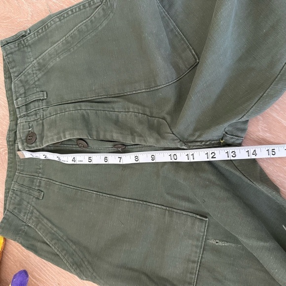 26” waist distressed green pants high rise unique - Picture 15 of 16